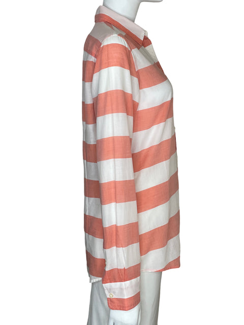 Blusa Banana Republic de Algodón Rayas Naranja - Talla M