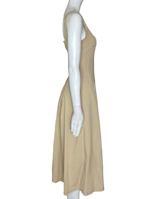 Vestido Weworewhat Midi Liso Sin mangas Beige - Talla 4