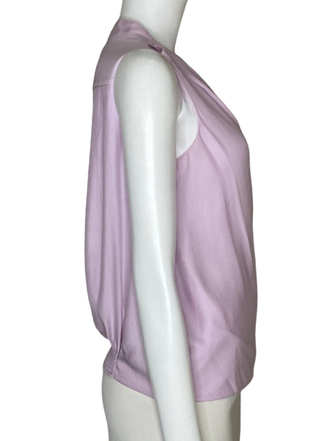 Blusa White House Black Market de Seda Cuello v Rosado - Talla XS