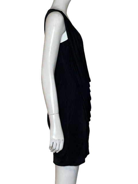 Vestido Bcbg Drapeado Mini Negro - Talla XS