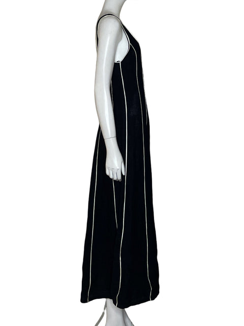Vestido Massimo Dutti En A de Viscosa Maxi Negro - Talla XS