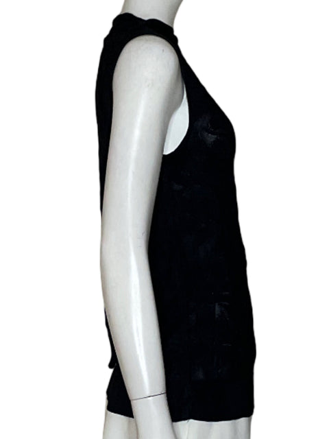 Blusa Armani Collezioni Punto de Viscosa Negro - Talla 12
