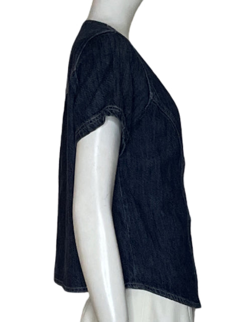Camisa Sixxta Ondas de Algodón Azul - Talla S
