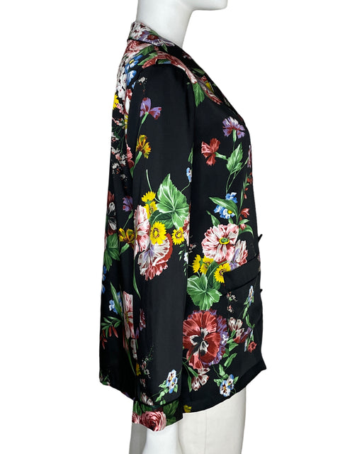 Blusa Zara Estampado Floral Negro - Talla M