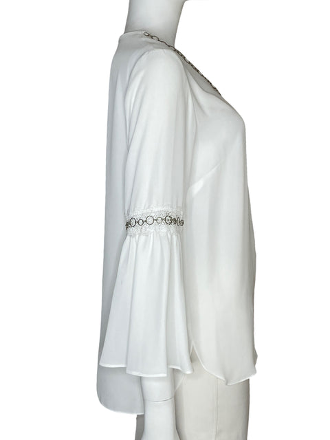 Blusa Tahari Cuello v Blanco - Talla S