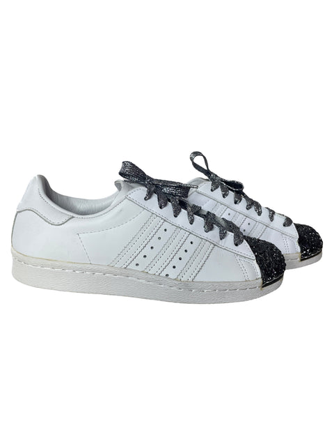 Zapatilla Adidas Superstar Metalizado Blanco - Talla 36