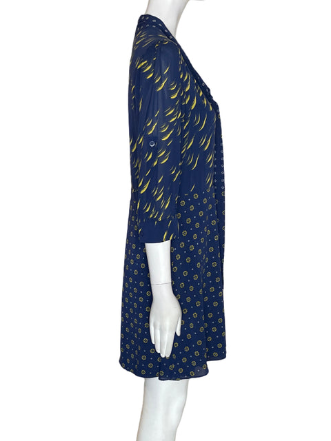 Vestido Alice + Olivia Estampado Lazo Azul - Talla S