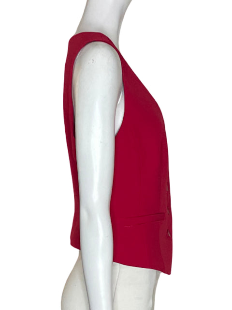 Chaleco Express Sin mangas Botones Rojo - Talla M