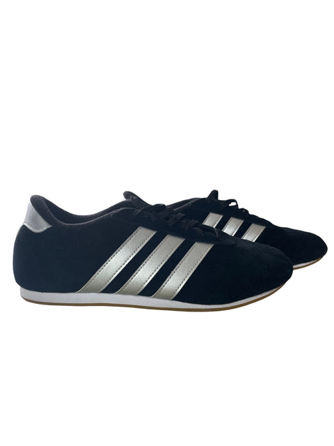 Zapatilla Adidas Cordones Liso Negro - Talla 7.5