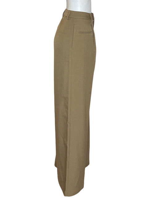 Pantalón Anewsta Recto Palazo Marrón - Talla M
