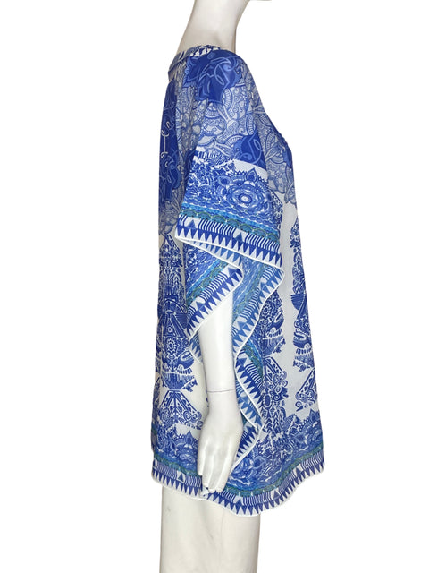 Blusa Admas Estampado Fluido Azul - Talla M