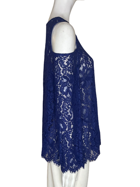 Blusa Karen Kane Troquelado Manga larga Azul - Talla XS