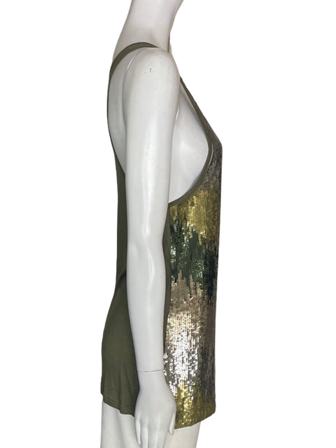Blusa Verty Lentejuelas Sin mangas Verde - Talla L
