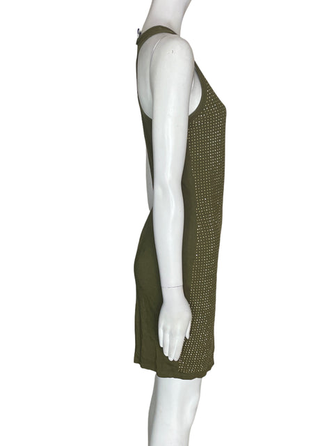Vestido Jennifer Lopez Sin mangas Brillo Verde - Talla XS