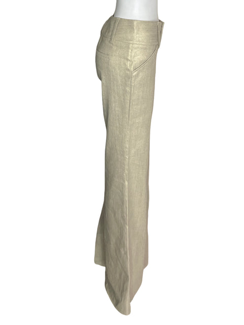 Pantalón Alice + Olivia Recto Palazo Beige - Talla 38