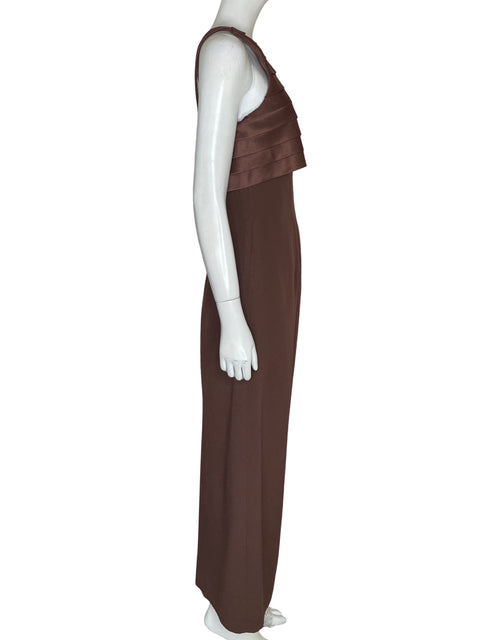 Vestido Tesoro Tps Maxi Satinado Marrón - Talla S