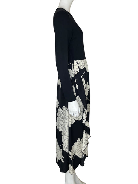 Vestido Btfbm de Algodón Vuelos Asimétrico Negro - Talla M