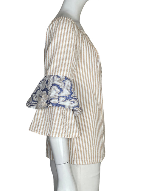 Blusa Alberto Makali Off-shoulder Beige - Talla M