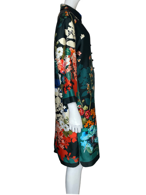 Vestido Teri Jon Estampado Floral Negro - Talla 6