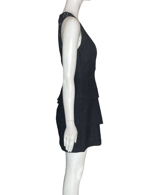 Vestido Bcbg Midi Ruchas Negro - Talla 2