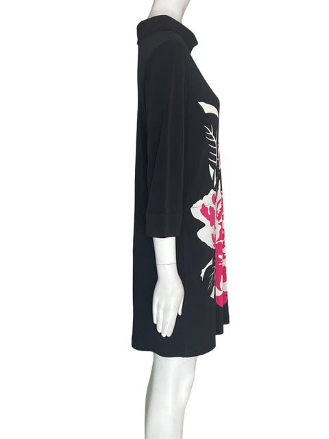 Vestido Tesoro Tps Estampado Midi Negro - Talla S