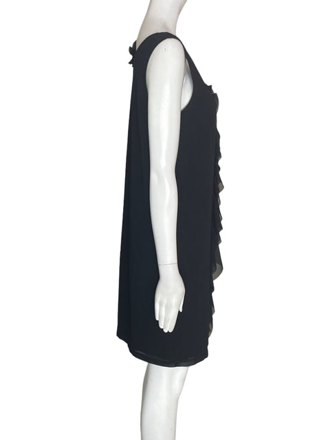 Vestido Donna Karan Sin mangas Ruchas Negro - Talla S