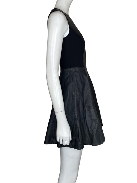 Vestido Halogen Midi Cuerina Negro - Talla S