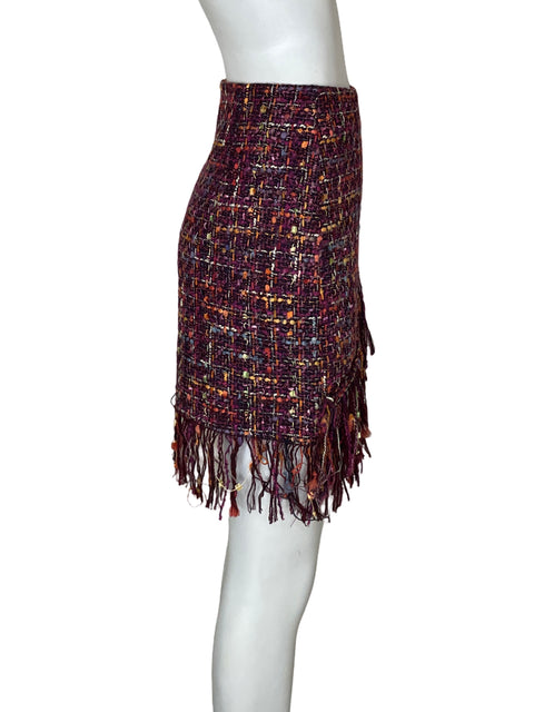 Falda Zara Mini Asimétrico Morado - Talla XS