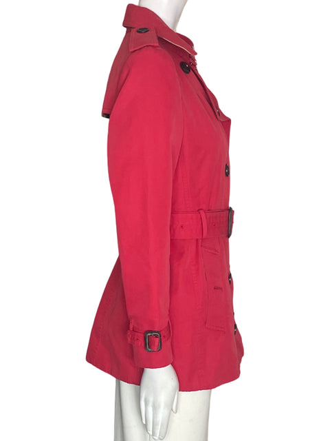 Chaqueta Burberry Liso Fajon Rojo - Talla 8