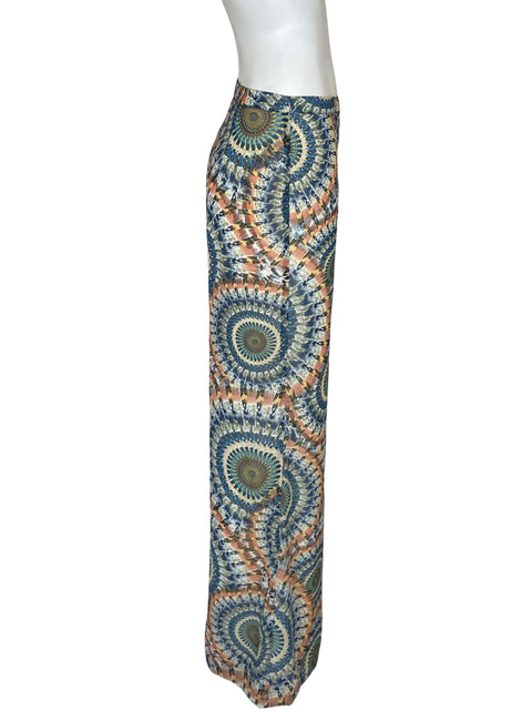 Pantalón Legende By Chantal Wide-leg Estampado Verde - Talla S