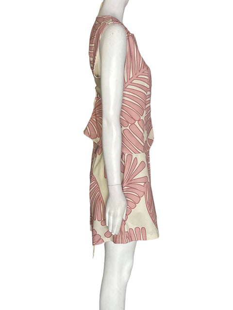 Conjunto Da Moda Estampado Short/blusa Rosado - Talla M