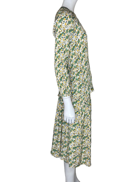 Conjunto Society22 Plisado Floral Verde - Talla L