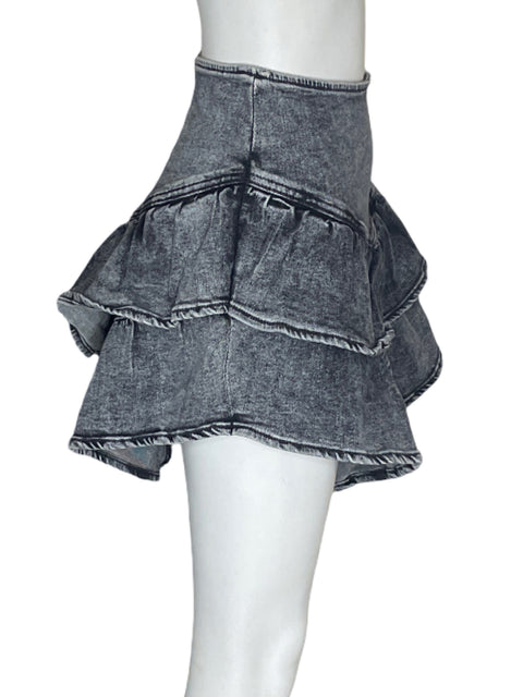 Falda Mother Ruchas Mini Negro - Talla S