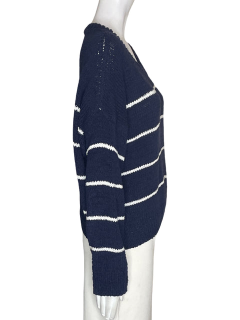 Chaqueta Bimba Y Lola de Algodón Tejido Rayas Azul - Talla M