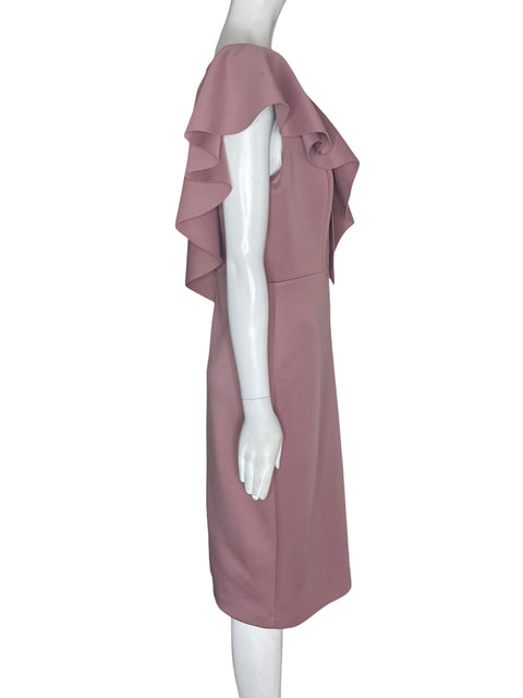 Vestido Gianni Bini Ruchas Liso Rosado - Talla 6