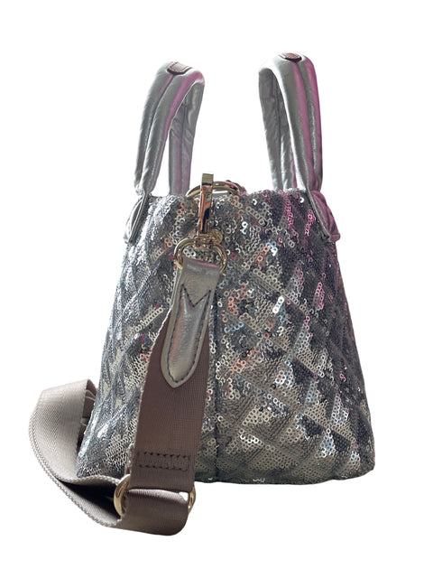 Cartera Mz Wallace Lentejuelas Gris - Talla U