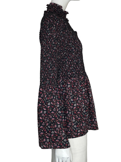 Blusa Cece Asimétrico Estampado Negro - Talla S