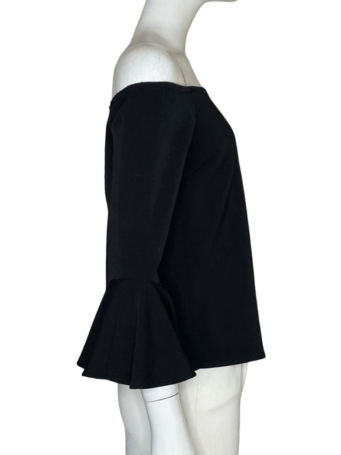 Blusa English Factory Satinado Negro - Talla S