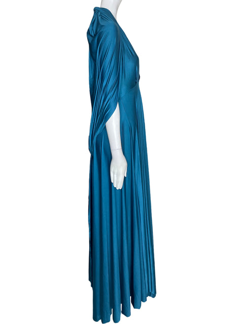 Vestido De Fiesta Butter By Nadia Cut-out Satinado Verde - Talla S