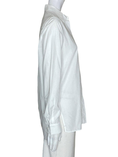 Camisa Cos de Algodón Manga larga Botones Blanco - Talla 2