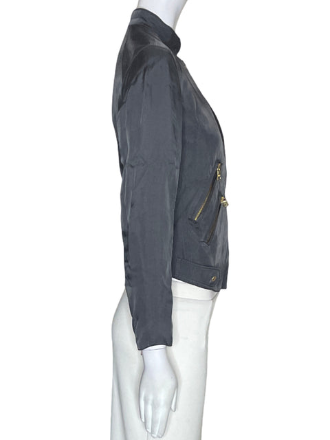 Chaqueta Club Monaco Zipper Manga larga Gris - Talla XS