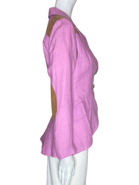 Chaqueta Smythe de Algodón Manga larga Botones Rosado - Talla 6