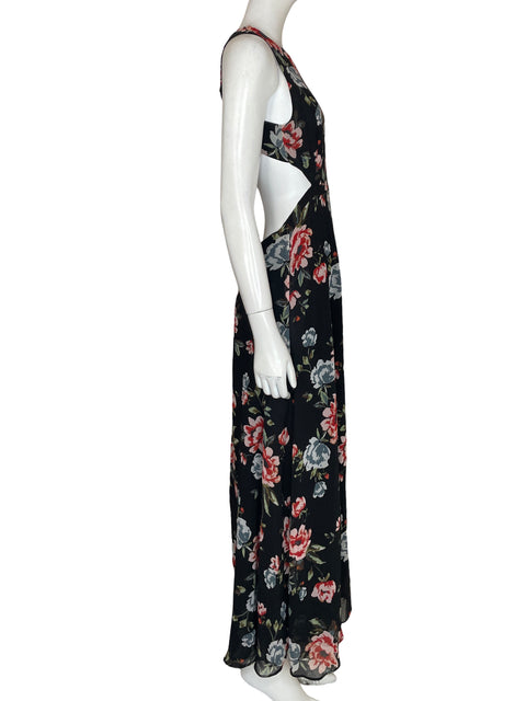 Vestido Zara Estampado Floral Negro - Talla M