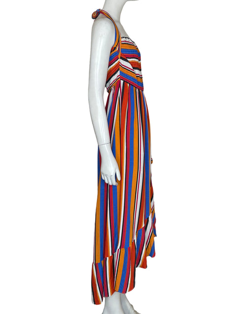 Vestido Via Vai Maxi Rayas Naranja - Talla M