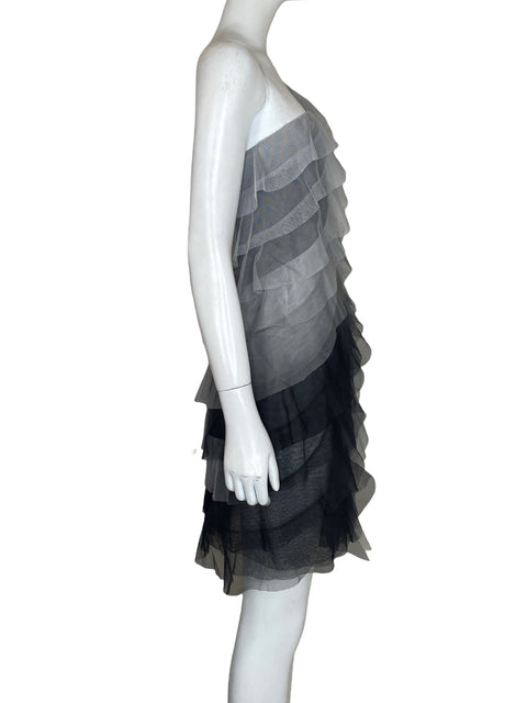 Vestido Bcbg Asimétrico Midi Gris - Talla 6
