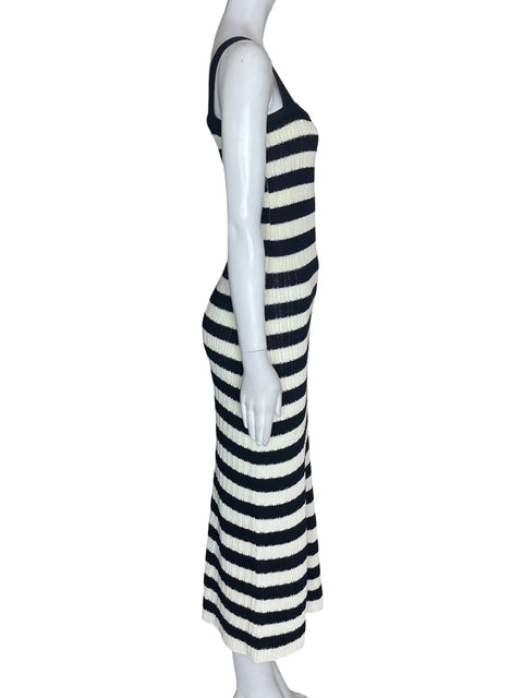 Vestido D2 Rayas Ajustado Negro - Talla S