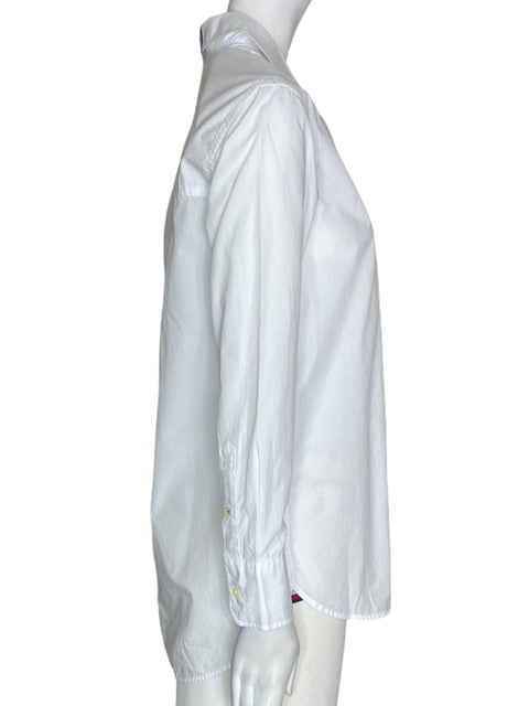 Camisa Tommy Hilfiger de Algodón Lisa Bolsillo Blanco - Talla 4