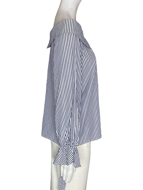 Blusa Do+be de Algodón Rayas Out shoulders Negro - Talla S