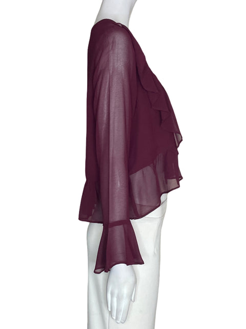 Blusa Line+dot Ruchas Cruzado Morado - Talla S