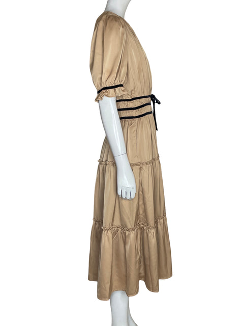 Vestido Strut & Bolt Mangas abullonadas Beige - Talla M